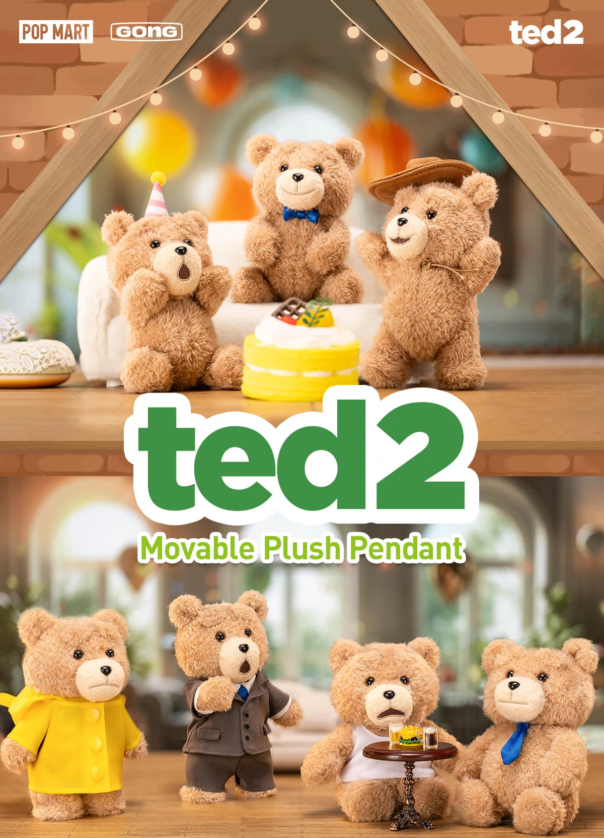 Ted2 Teddy Bear Action Plush Pendant Ted2 Teddy Bear Action Plush Pendant -Pop Mart Sale Shop 20250528 155430 677063 1 ted2 teddy bear action plush pendant plush details popmart