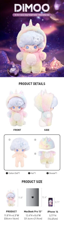 DIMOO: No One's Gonna Sleep Tonight Series-20cm Cotton Doll (Unicorn) -Pop Mart Sale Shop No Ones Gonna Sleep Tonight Series 20cm Cotton Doll detail L8dhGPSyjH 1200x4234