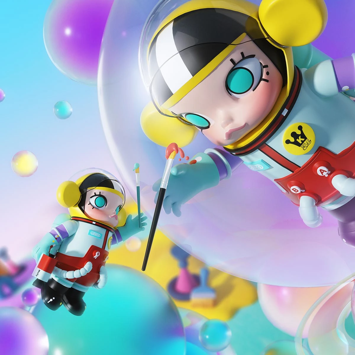 MEGA COLLECTION 1000% SPACE MOLLY Little Painter MEGA COLLECTION 1000% SPACE MOLLY Little Painter -Pop Mart Sale Shop